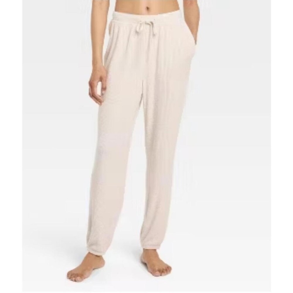 Women's Cozy Ribbed Jogger Pants - Auden oat new 🆕